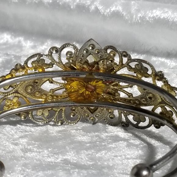 Aurora borealis look cuff filigree bracelet  1.1748 - Picture 5 of 10